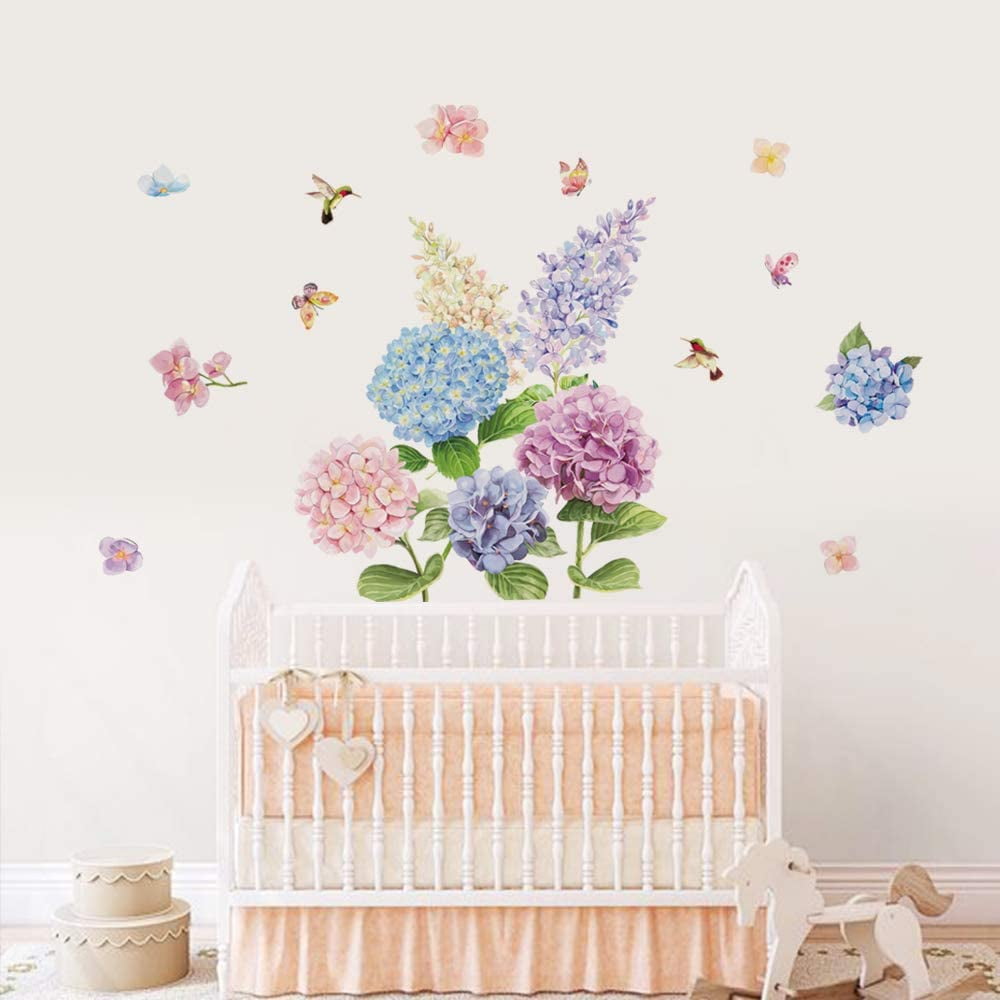 Flower Wall Decal Large flower decals Bedroom wall decor Flower wall art decor Girls wall decals Vinyl wall decal 240 Girls room decor