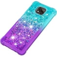 thumbnail image 6 of Case for Motorola Moto G Power 2021,Creativity Clear Gradient Quicksand Glitter Flowing Liquid Floating TPU Case Bling Diamond Sparkle Cover for Moto G Power 2021 JB Bluish Violet, 6 of 14