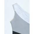 thumbnail image 6 of Hotian Women's One Piece Swimsuit Color Block One Shoulder Cut Out Bathing Suit Sexy Beach Swimwear Beachwear Black S, 6 of 7