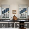 thumbnail image 2 of Marble Modern Geometric Flowers Abstract Kitchen Curtains - Vintage Tier Cafe Curtains for Bathroom Living RV Rod Pocket Window Drapes 36 Inch 2 Panels Set 28"x36" Window Treatment Tiers, 2 of 4