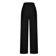 thumbnail image 4 of Itsame Comfortable Loose Pants for Womens Comfortable Solid Color Cotton High Waisted Wide Leg Sweatpants Black Size M, 4 of 6