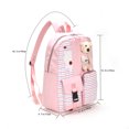 thumbnail image 3 of Lattice Cute Bear Mochila para portátil Mochilas escolares de nailon a la moda para vacaciones (rosa), 3 of 8
