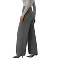 thumbnail image 4 of njoytime Work Pants Women Dress High Waisted Stretchy Straight Leg Wide Leg Trousers Business Casual Plus Size Pants, 4 of 8
