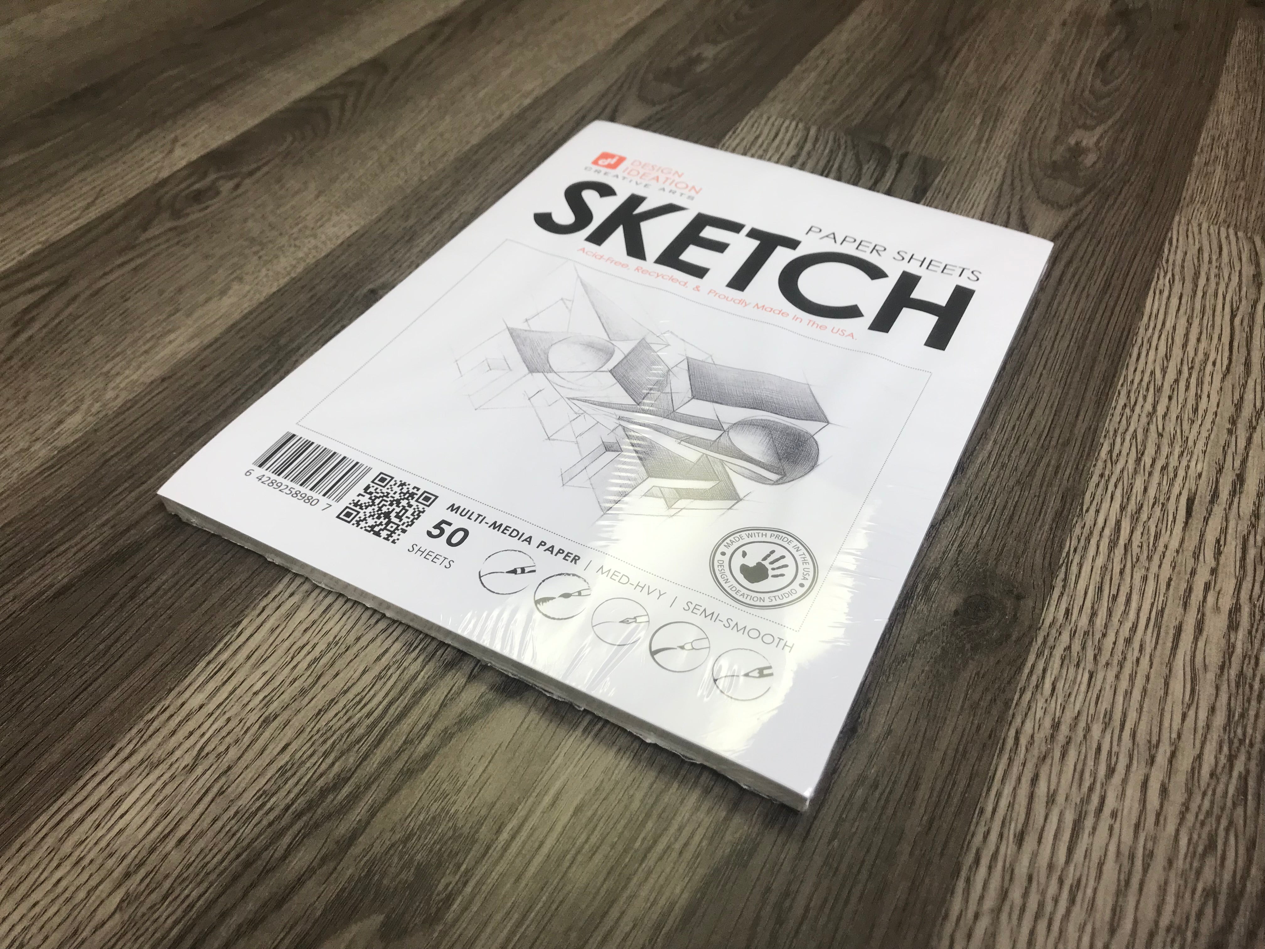 SKETCH Paper : Multi-media paper. Loose Sheet Pack. (8.5" x 11") (100 Sheets)