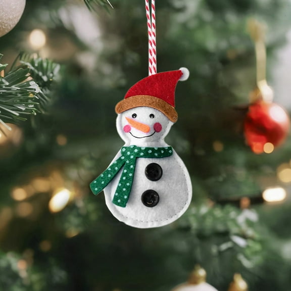 Yunuuuoa Christmas Ornaments Non Woven Fabric Handmade Tree Decorations Festive Holiday Party Decor DIY Craft Kit Snowflake Patterns