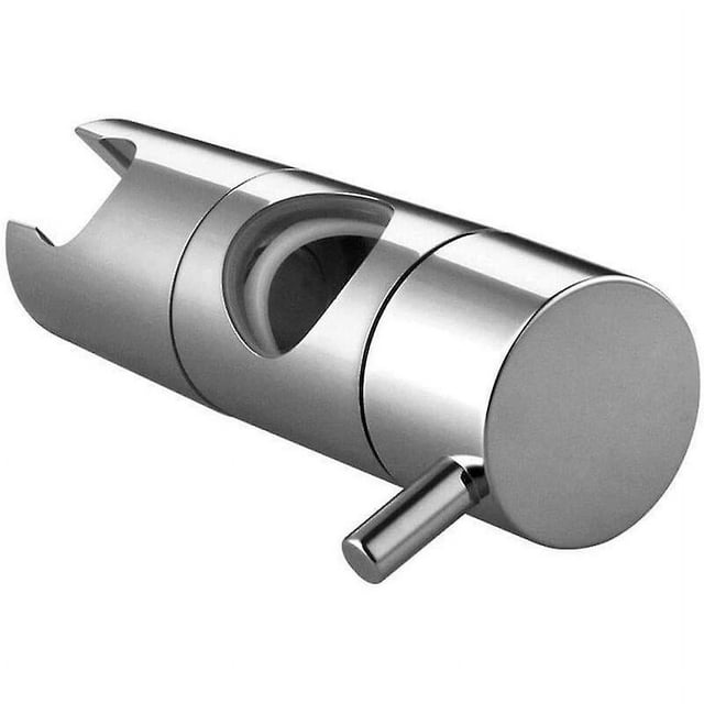 BR Soporte universal para cabezal de ducha cromado, soporte ajustable fácil de instalar, clip de repuesto para barra deslizante, accesorio para ducha de mano (juego de 2)