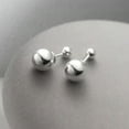 thumbnail image 5 of K-KED 925 Sterling Silver 4mm&8mm Beads Ball Stud Earrings Screw Backs Two Way, 5 of 6