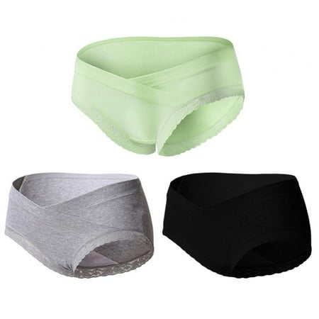 

Cotton Maternity Panties Low Waist V Briefs For Pregnant Women Stretch Women S Maternity Panties（3Pcs）