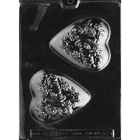 Grandmama's Goodies D020 Mother Heart Mother's Day Chocolate Candy Soap Mold with Exclusive Molding Instructions