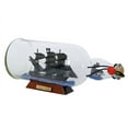 thumbnail image 2 of Hampton Nautical Ed Low's Rose Pink Model Ship in a Glass Bottle 11" - Pirate Model - Boat Model, 2 of 4