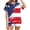 Multicolor6, variant on Fewfanhot Women's Ultra-Soft Sleepwear Set - Cotton-Blend Short Sleeve Pajamas & Short Pants Total 2PC, Ideal for Family Gatherings and Cozy Nightwear