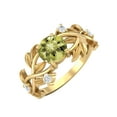thumbnail image 2 of 6MM Rond Citron Quartz 925 Argent Jaune Plaqué Solitaire Femmes Mariage Classique Anneau, 2 of 4