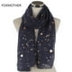 thumbnail image 2 of FOXMOTHER 2021 New Fashion Navy Star Moon Foil Gold Scarf For Womens Chirstmas Gifts, 2 of 4