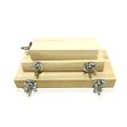 thumbnail image 2 of Wood Stand Platform Toy Paw Grinding Clean Cage Accessories For Parrot Hamster, 2 of 5
