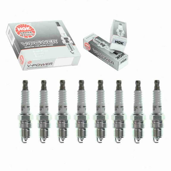 8 pc NGK V-Power Spark Plugs compatible with Chevrolet Silverado 5.7L V8 1995