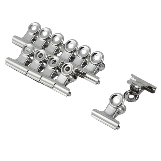 Clips de Papel de Oficina de Metal de 12 Piezas Unique Bargains de 20mm