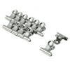 Unique Bargains 12pcs Metal Stationery 20mm Office Paper Binder Clips