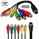 thumbnail image 5 of 10 Pin Audio and Video DIN Cable S-Video 10Pin to 6RCA Female Cable RGB, 5 of 5