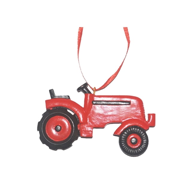 Festive Garden Christmas Tree OrnamentCraft Resin Pendant Tractor Whimsical Hangs for Seasonal Display