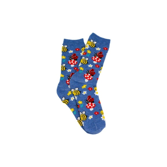 Everything Legwear Bee Ladybug Allover Crew Sock