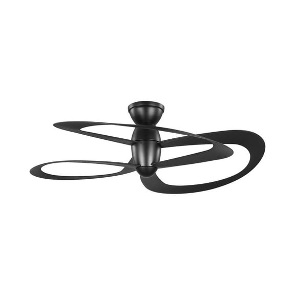 Willacy Collection 3-Blade Black 48-Inch DC Motor Contemporary Ceiling Fan