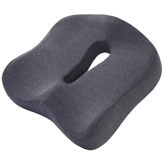 LIFKOME Grey Memory Foam Desk Chair Cushion with Ergonomic Support for Comfortable and Healthy Posture