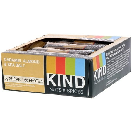 KIND Bars Nuts & Spices Caramel Almond & Sea Salt 12 Bars 1.4 oz (40 g) Each Pack of 2