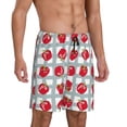 thumbnail image 2 of Fotbe Sweet Red Fruit Pajama Shorts for Men, Men's Pajama Bottoms, Sleepwear,Short Pajama Pants-Small, 2 of 9
