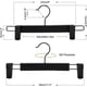 thumbnail image 3 of Space-Saving Skirt Holders with 360 Swivel Hooks, Adjustable Clips, Trouser Hangers, Clothes Coat Garment Jeans Hangers (30 Pack, Black), 3 of 4