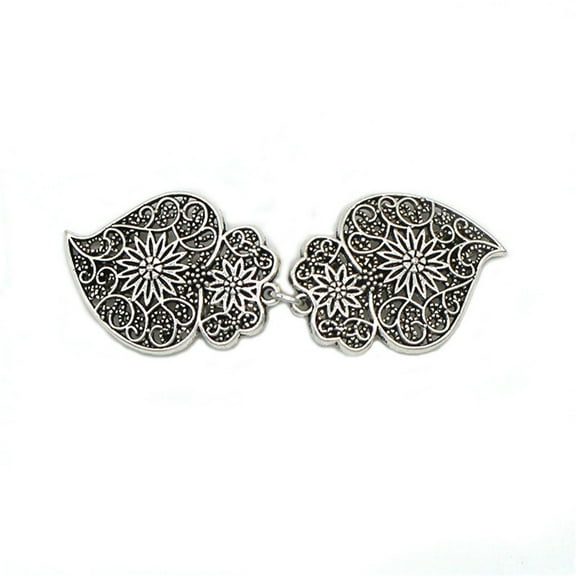 Retro Collar Clips for Women, Metal Sweater Shawl Fastener Cardigan Scarf Clasp Decorative Pin