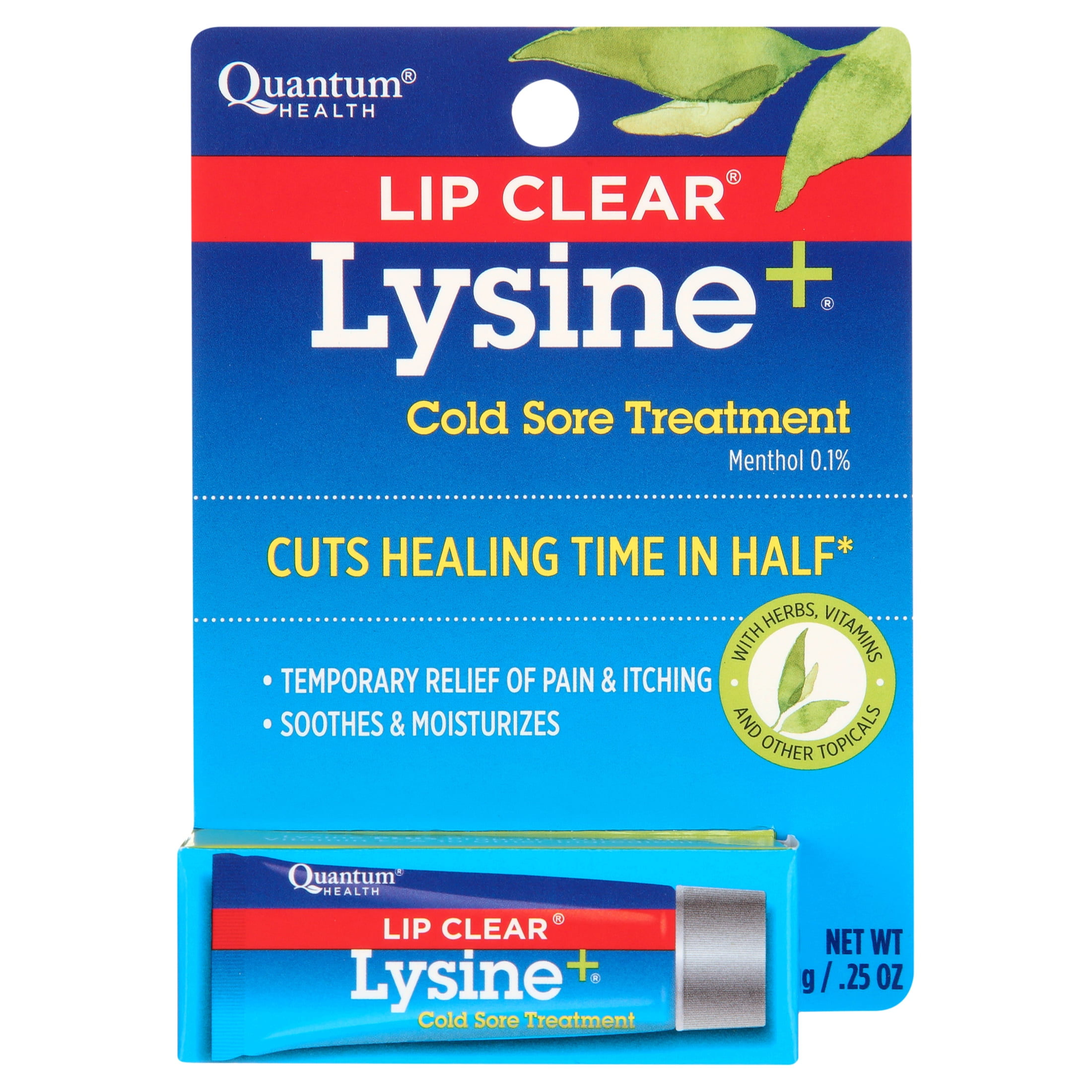 (4 pack) Quantum Health Lip Clear Lysine+ Cold Sore Ointment, 0.25 oz