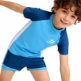thumbnail image 4 of Girl's Two-Piece Short Sleeve Swimsuits UPF50+ Rash Guard Kids Boys Girls Quick Dry Bathing Suit, 4 of 5