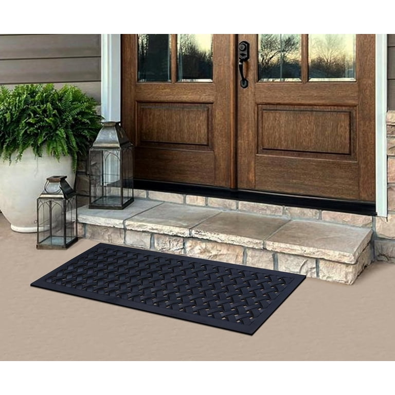 A1 Home Collections Welcome Doormat - 30x48 Inch, Rubber, Non-Slip, Fun Shredding Tree Design
