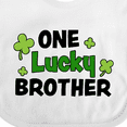 thumbnail image 4 of Inktastic One Lucky Brother with Shamrocks Boys Baby Bib, 4 of 4