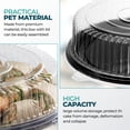 thumbnail image 3 of Bandejas para catering HOUZZKINGZ USA 12 unidades con tapas negras [paquete de 3], 3 of 7