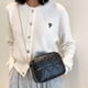 thumbnail image 1 of Bolso de mensajero a cuadros, cadena de moda, pequeñas bolsas de hombro cuadradas para el trabajo (negro), 1 of 8