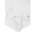 thumbnail image 6 of Alvivi Men's Short Sleeve Press Button Crotch Shirt Bodysuit Undershirts Leotard Top Jumpsuit White L, 6 of 7