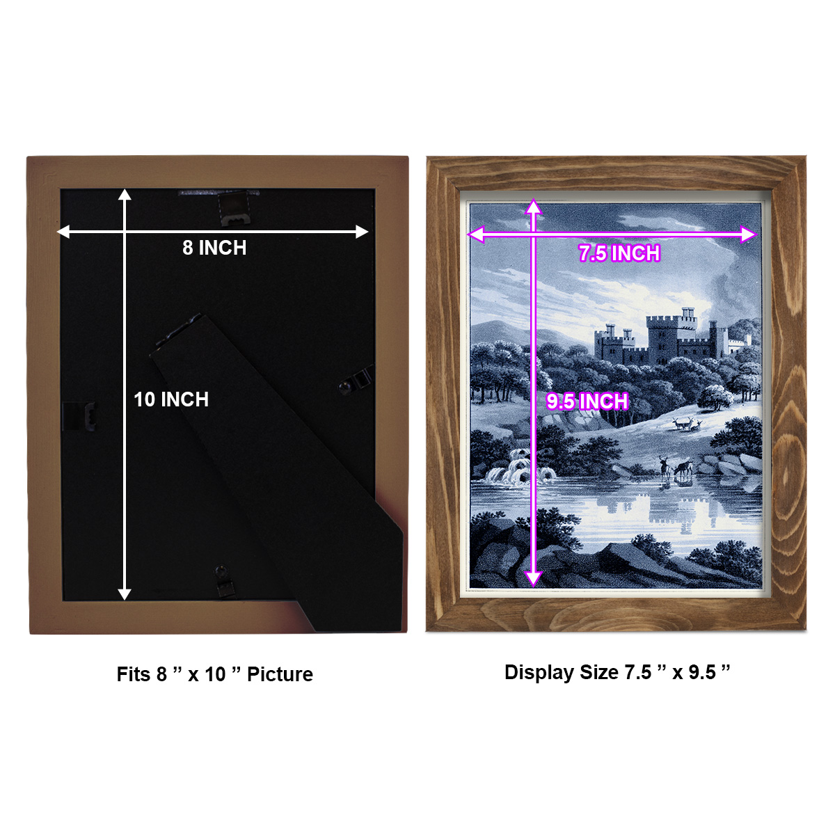 Estate View II -Framed Print w/glass-Walnut