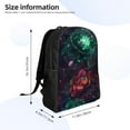 thumbnail image 4 of Cauagu Red And Green Carnation Print Backpacks,Travel Daypack Casual Laptop Backpack Bookbag Fits 15 Inch Computer for Men Women, 4 of 8