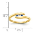 thumbnail image 3 of Solid 14k Yellow Gold Sapphire Blue September Gemstone and Diamond Engagement Ring Size 9 (.034 cttw.), 3 of 4