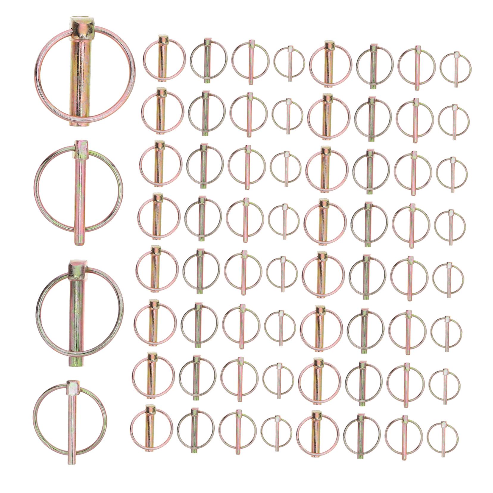 OUNONA 50Pcs Heavy Duty Wire Lock Hitch Pins Quick Release Trailer Coupler Lock Pins for Farm and Garden