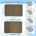 thumbnail image 2 of Unique Bargains Arm Cover Furniture Protect Recliner Chair Covers Camel, 2 of 7