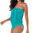thumbnail image 2 of Womens Strapless Two Piece Bikini Swimsuit Swimwear Bathing Beach Suit Plus size, 2 of 6