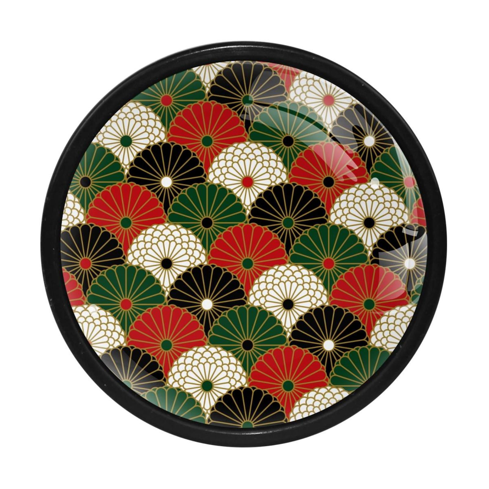 4 Pcs Japanese Chrysanthemum Knobs for Kitchen Cupboard Dresser