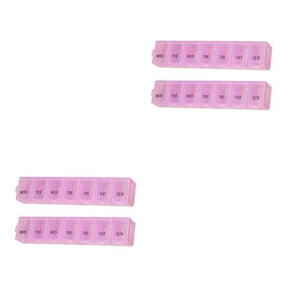 Injueey Paquete de 2 estuches para pastillas, contenedor para tabletas, dispensador a prueba de polvo, caja organizadora Type3 NO3