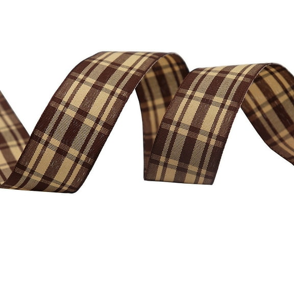 XmhyTop-A Ribbons 5 Yard Plaid Ribbon Gift Wrap Ribbon for Holiday Presents DIY Decor, Durable Polyester Printed Plaid Ribbon for Crafting Gift Wrapping,R10