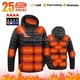 thumbnail image 2 of Chaqueta térmica con calefacción de 25 zonas para hombre y mujer, con calefacción eléctrica por USB, para senderismo, acampada, esquí y abrigo de invierno, 2 of 5