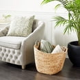 thumbnail image 2 of Cesta de almacenamiento Deco 79 Seagrass hecha a mano con asas de metal, 2 of 9