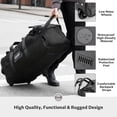 thumbnail image 3 of STOVER 100L Rolling Duffel Backpack With Wheels, Unisex Adult XX-Large 34 Inch Durable Travel Bag With Toiletry Bag, Black, 3 of 7