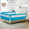 thumbnail image 5 of Spaco 71 Inch Extra Long Swing Down Bed Guardrail with Safety Straps, Baby Bedrail, Bed Rail forToddlers, Toddler Bed Rails, Blue, 5 of 8
